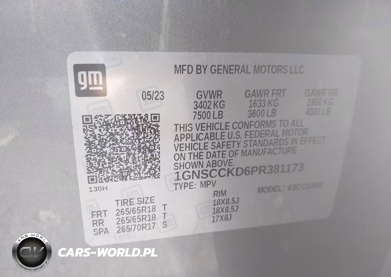 2023 Chevrolet Suburban 2Wd Lt VIN:1GNSCCKD6PR381173 - 9