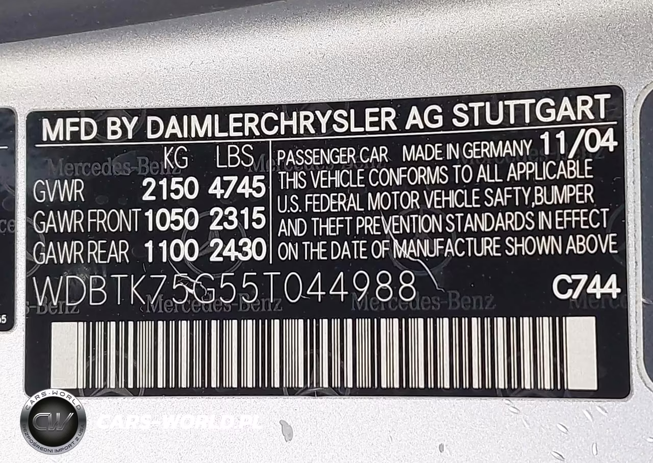 2005 Mercedes-Benz Clk 500 VIN:WDBTK75G55T044988 - 9