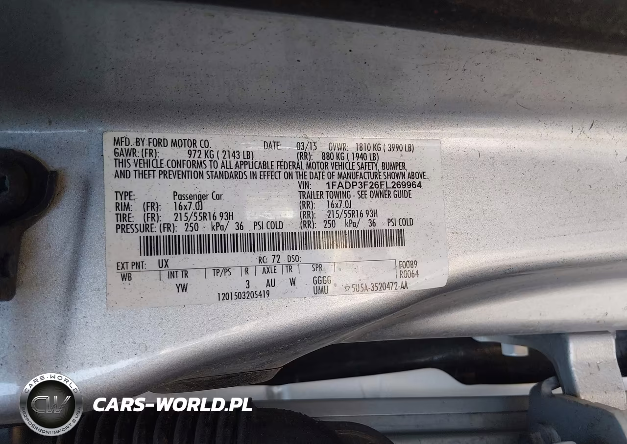 2015 Ford Focus Se VIN:1FADP3F26FL269964 - 9