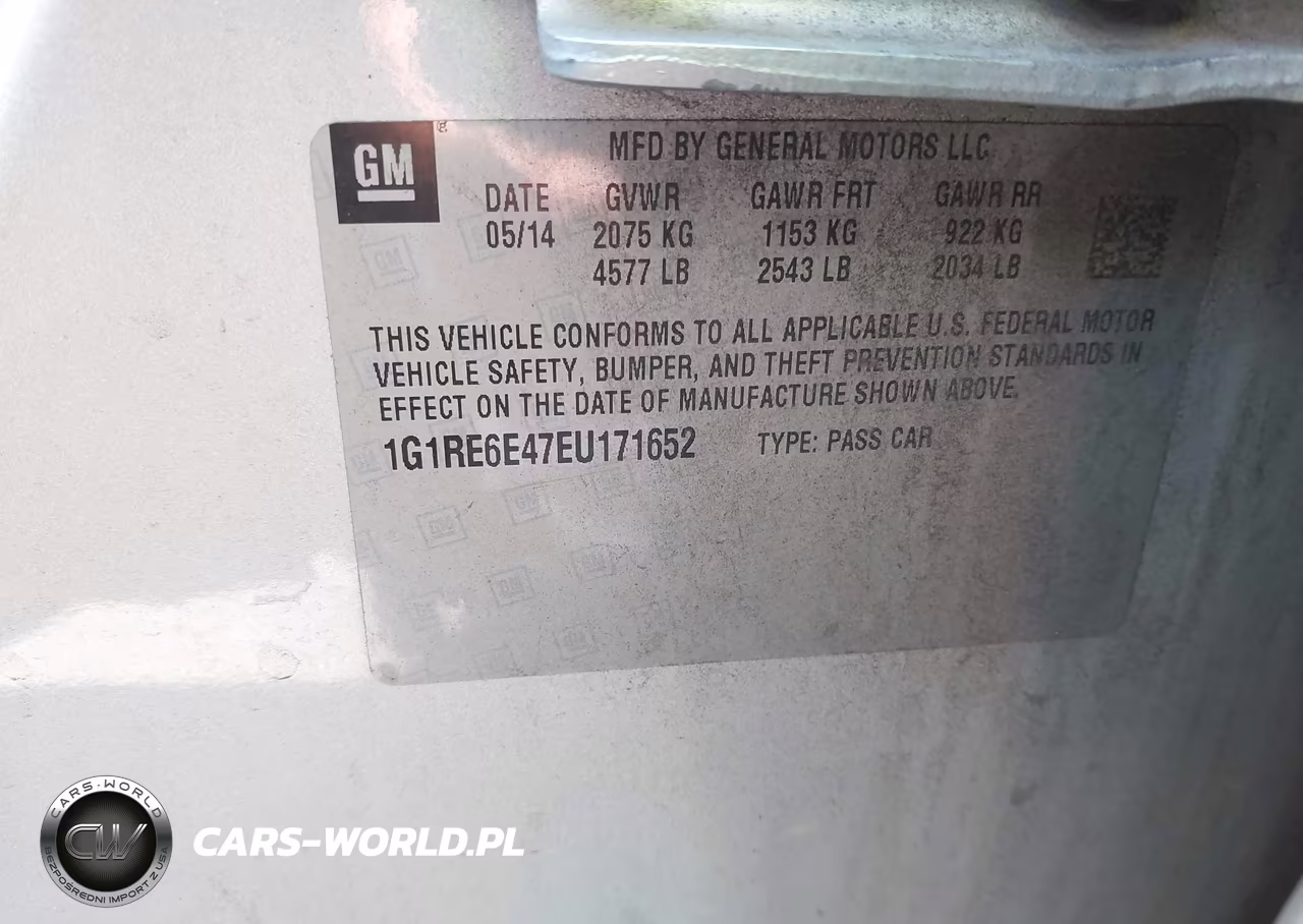 2014 Chevrolet Volt VIN:1G1RE6E47EU171652 - 9