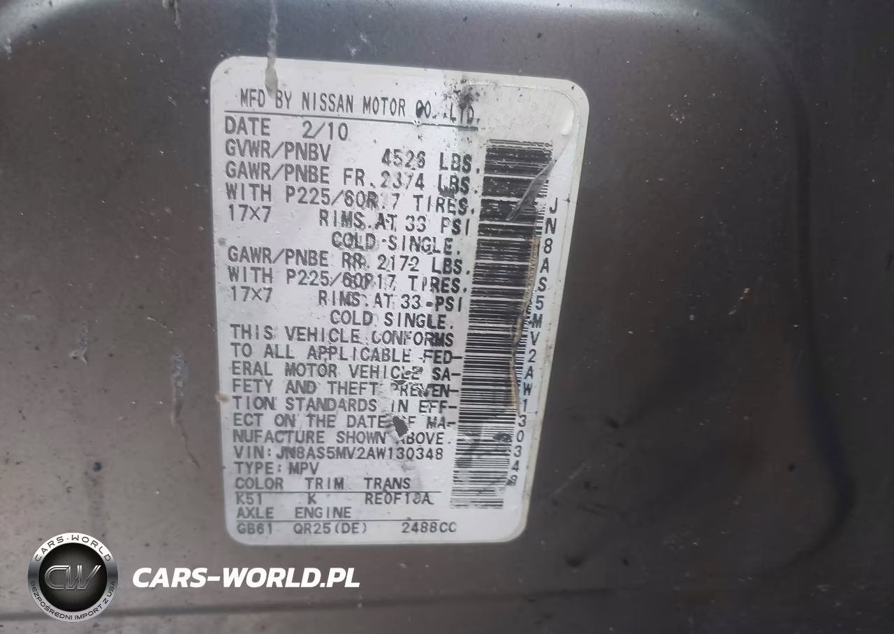 2010 Nissan Rogue Sl VIN:JN8AS5MV2AW130348 - 9