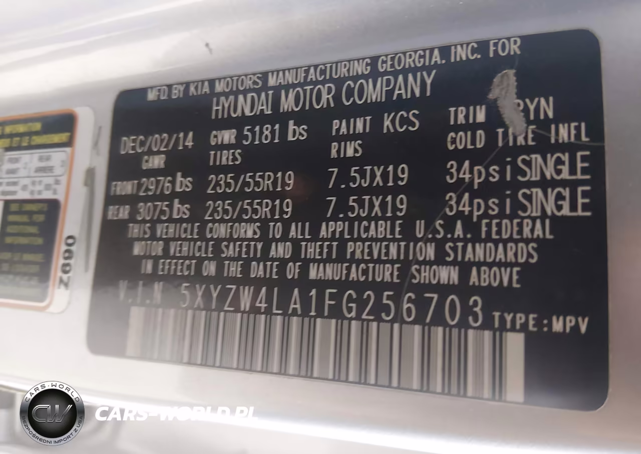 2015 Hyundai Santa Fe Sport 2.0L Turbo VIN:5XYZW4LA1FG256703 - 9