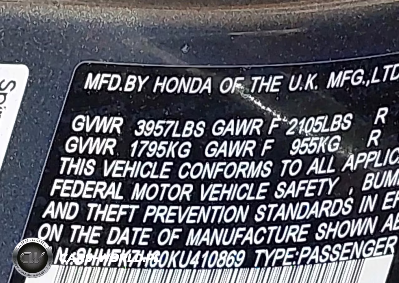 2019 Honda Civic Ex VIN:SHHFK7H60KU410869 - 9