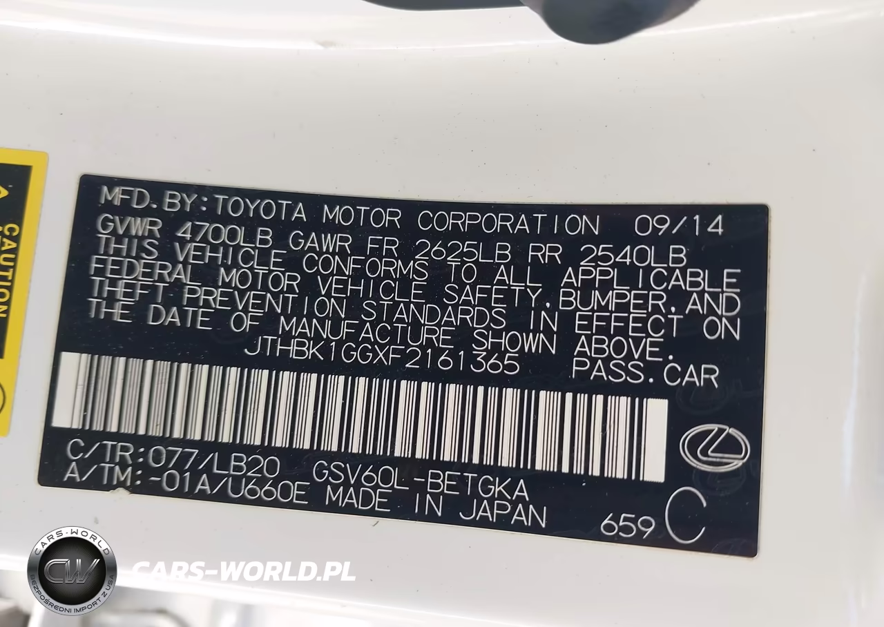 2015 Lexus Es 350 VIN:JTHBK1GGXF2161365 - 9