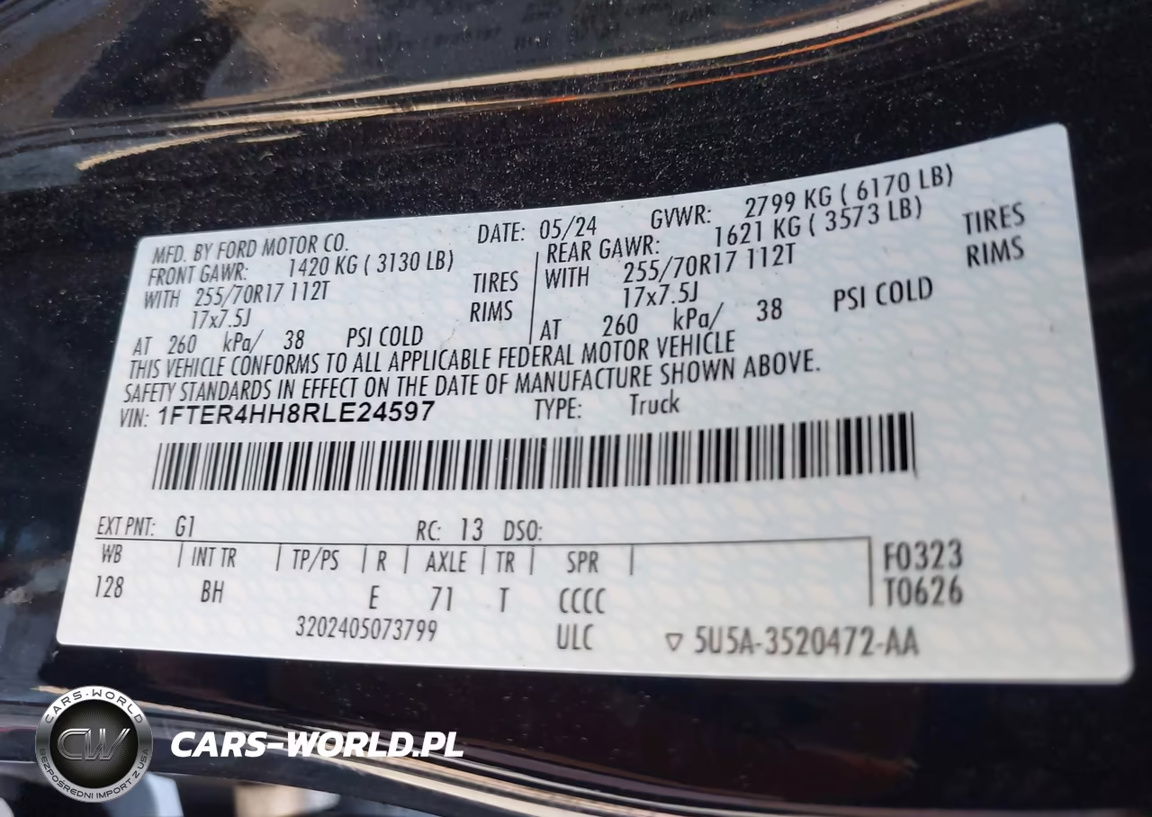 2024 Ford Ranger Xlt VIN:1FTER4HH8RLE24597 - 9