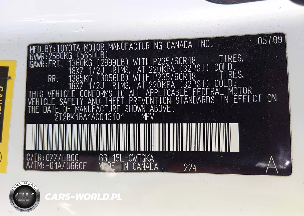 2010 Lexus Rx 350 VIN:2T2BK1BA1AC013101 - 9