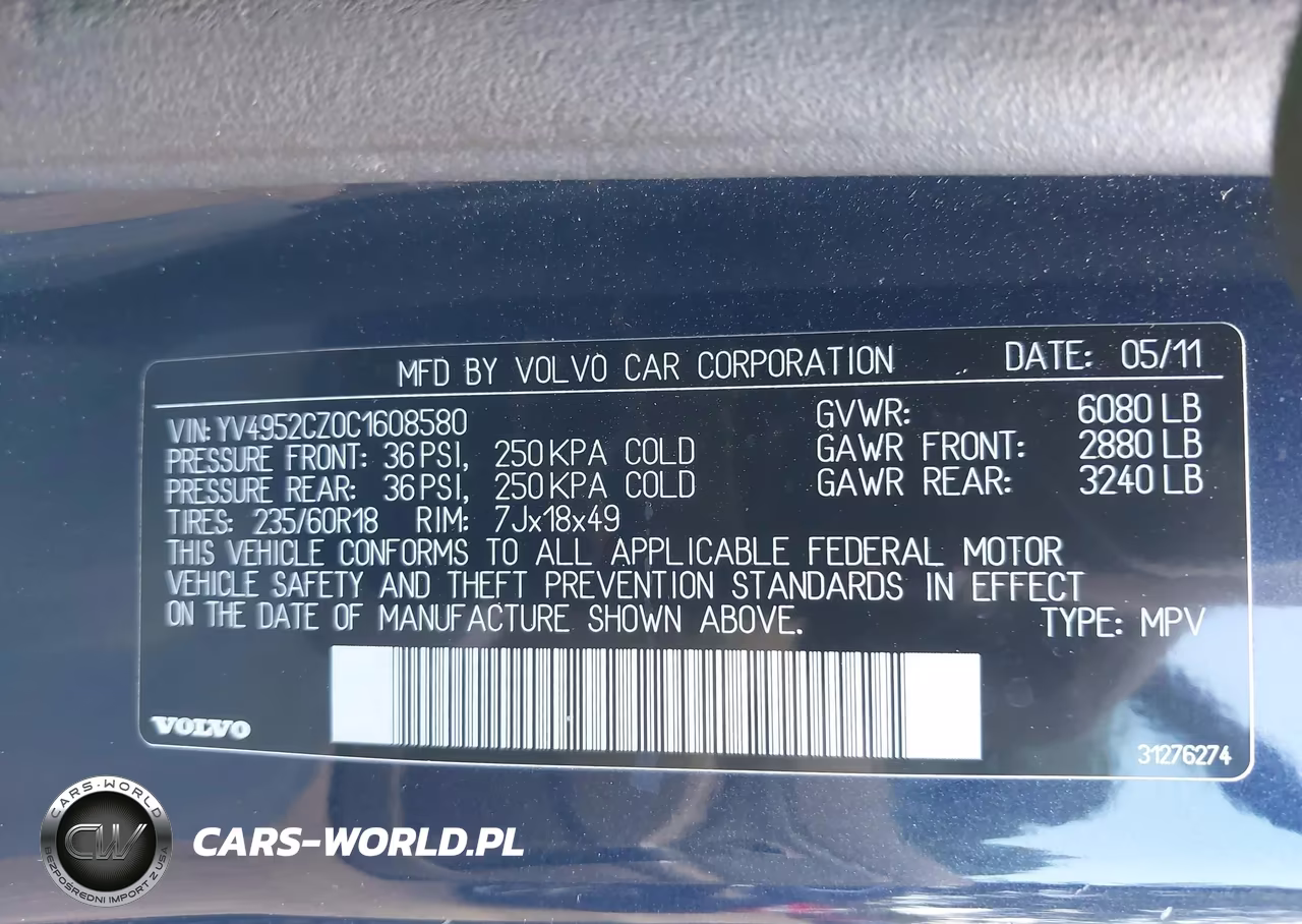 2012 Volvo Xc90 3.2-3.2 Platinum-3.2 Premier Plus VIN:YV4952CZ0C1608580 - 9