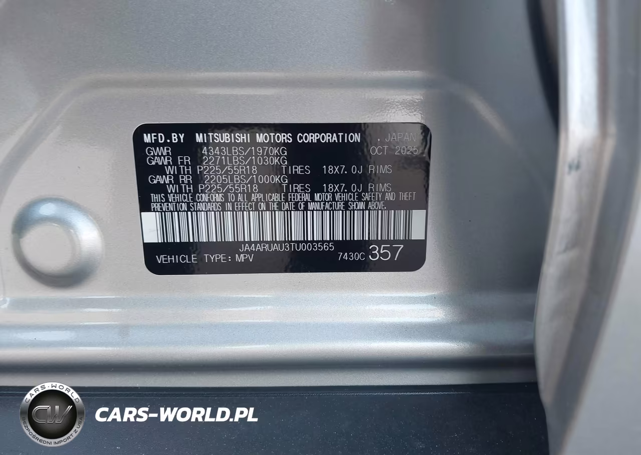 2026 Mitsubishi Outlander Sport 2.0 Es-2.0 Le-2.0 Ralliart-2.0 S-2.0 Se-2.0 Trail Edition VIN:JA4ARUAU3TU003565 - 9
