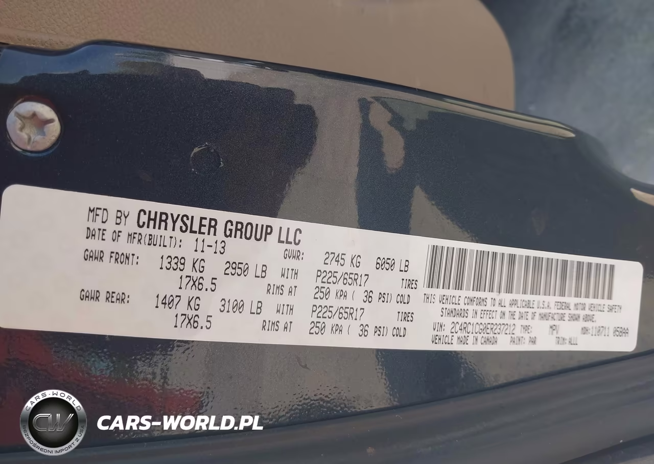 2014 Chrysler Town & Country Touring-L VIN:2C4RC1CG0ER237212 - 9