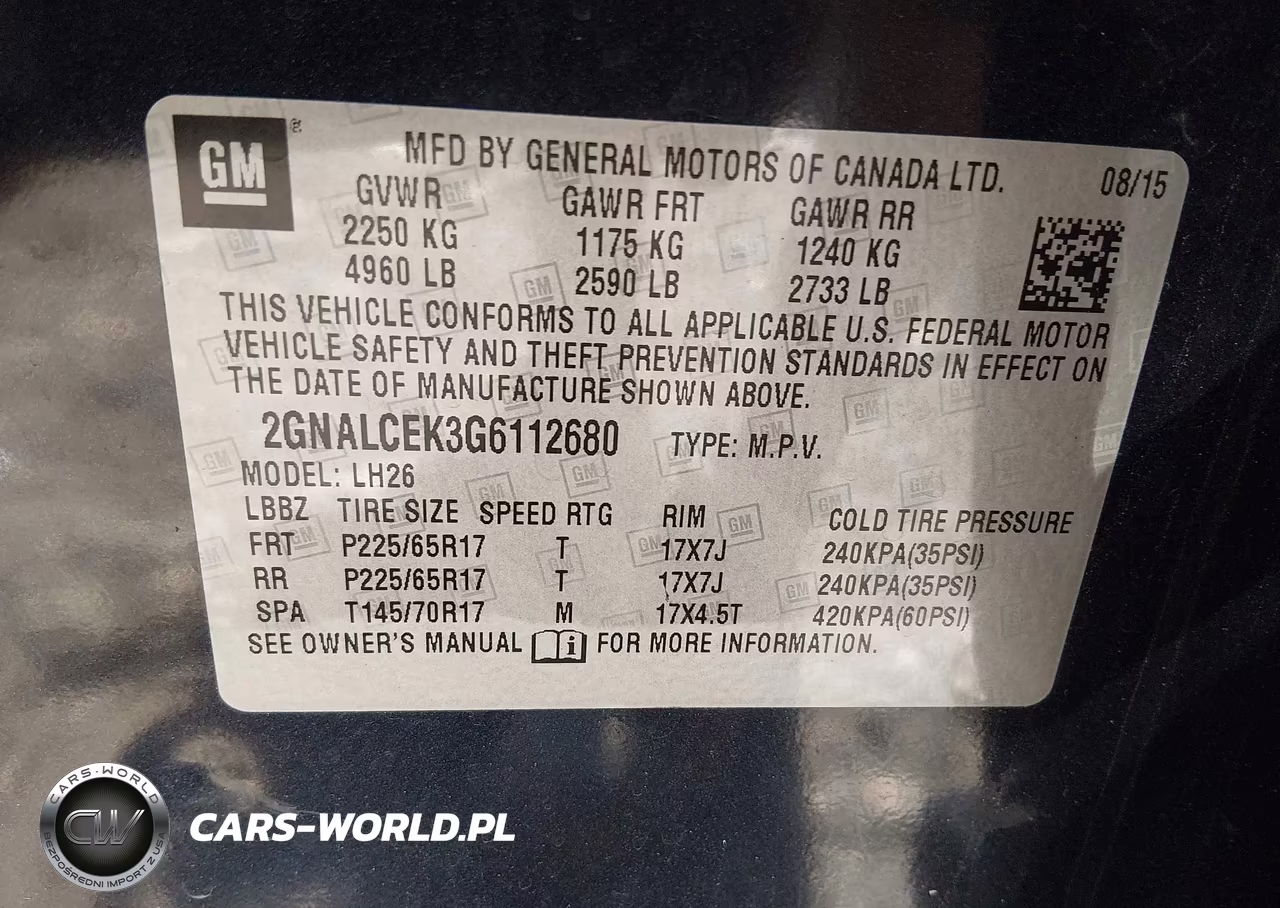 2016 Chevrolet Equinox Lt VIN:2GNALCEK3G6112680 - 9