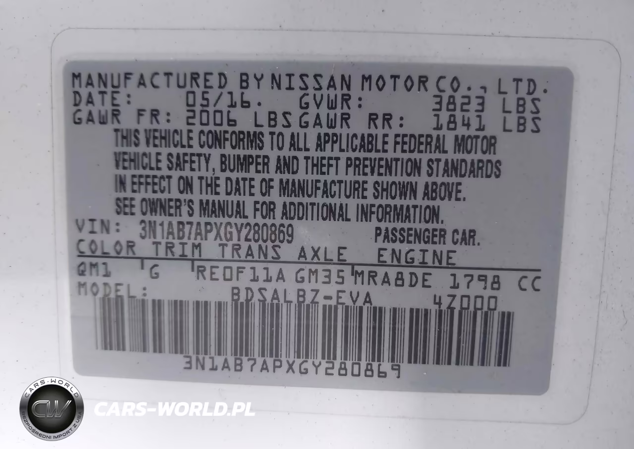 2016 Nissan Sentra S VIN:3N1AB7APXGY280869 - 9
