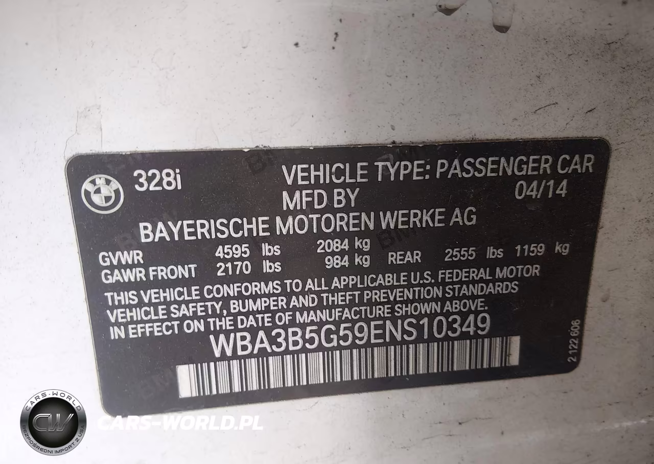 2014 BMW 328I xDrive VIN:WBA3B5G59ENS10349 - 9