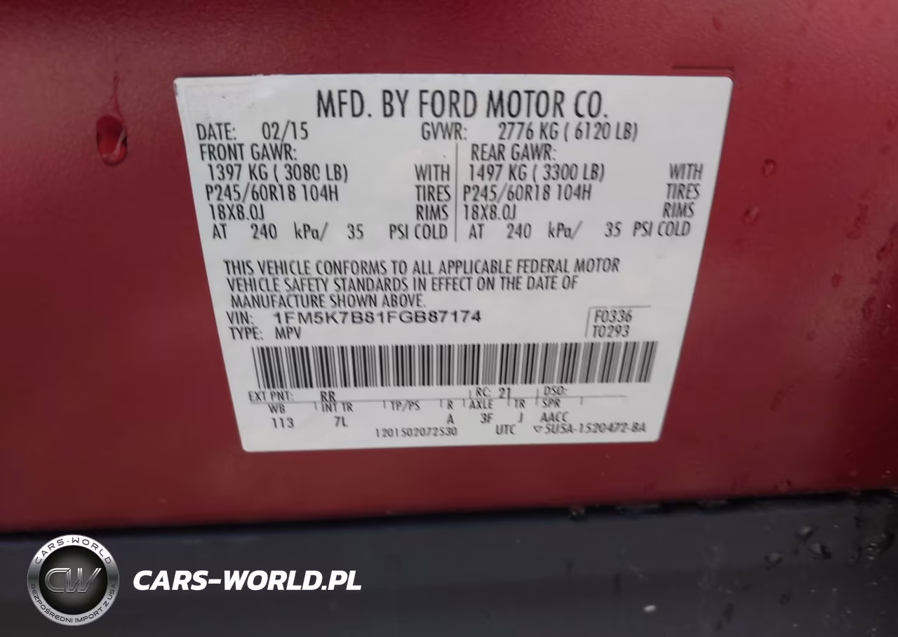2015 Ford Explorer VIN:1FM5K7B81FGB87174 - 9