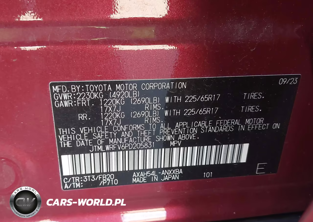 2023 Toyota Rav4 Hybrid Le VIN:JTMLWRFV6PD205831 - 9