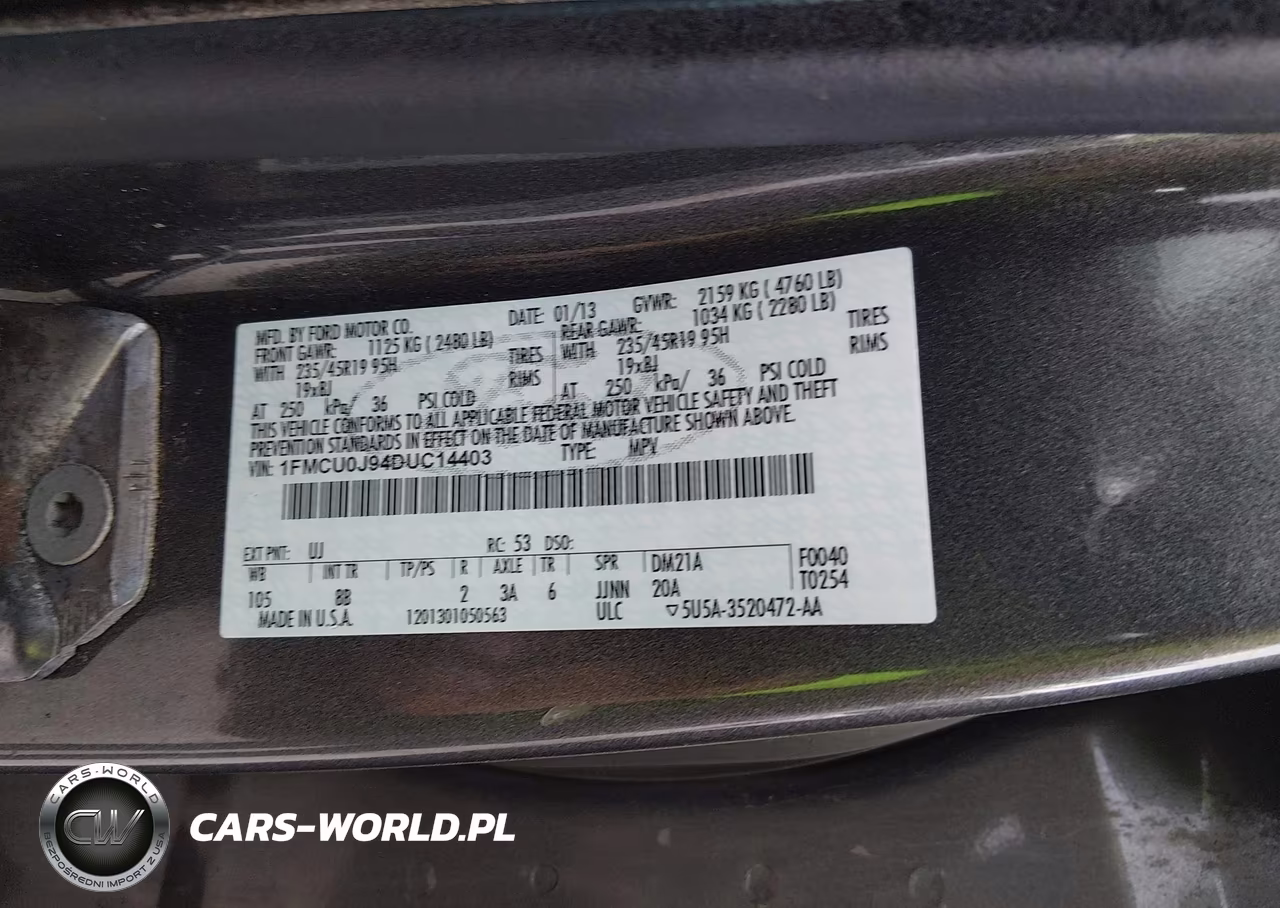 2013 Ford Escape Titanium VIN:1FMCU0J94DUC14403 - 8