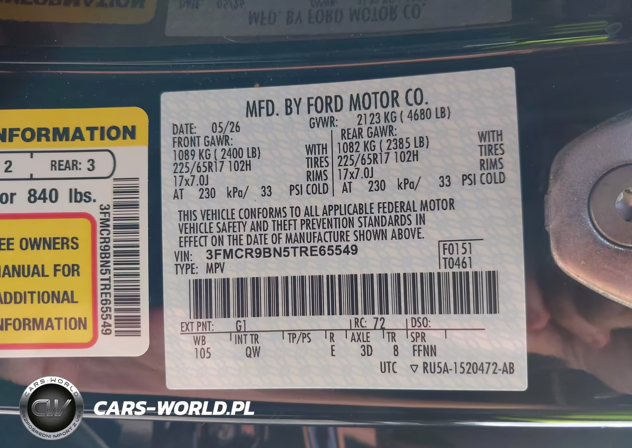 2026 Ford Bronco Sport Big Bend VIN:3FMCR9BN5TRE65549 - 9