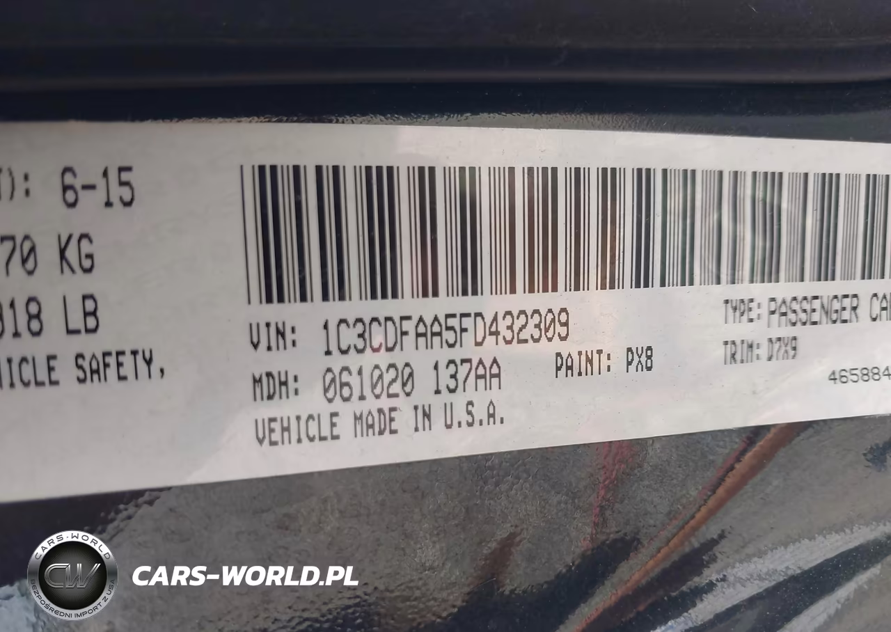 2015 Dodge Dart Se VIN:1C3CDFAA5FD432309 - 9