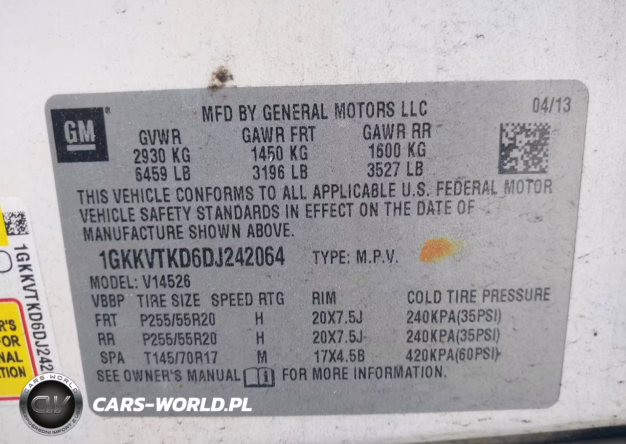 2013 GMC Acadia Denali VIN:1GKKVTKD6DJ242064 - 9