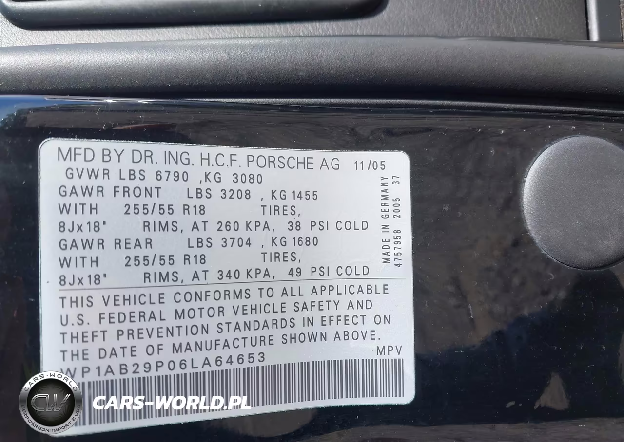 2006 Porsche Cayenne S-S Titanium Edition VIN:WP1AB29P06LA64653 - 9
