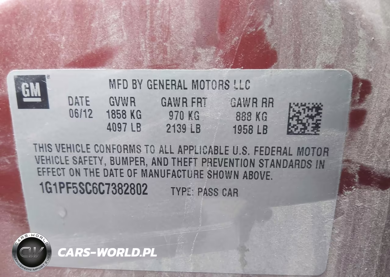 2012 Chevrolet Cruze 1Lt VIN:1G1PF5SC6C7382802 - 9