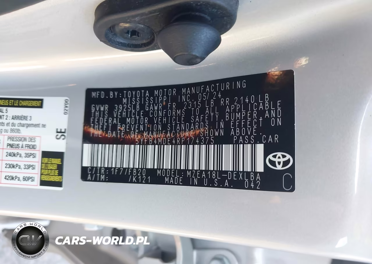 2024 Toyota Corolla Le VIN:5YFB4MDE4RP174375 - 9