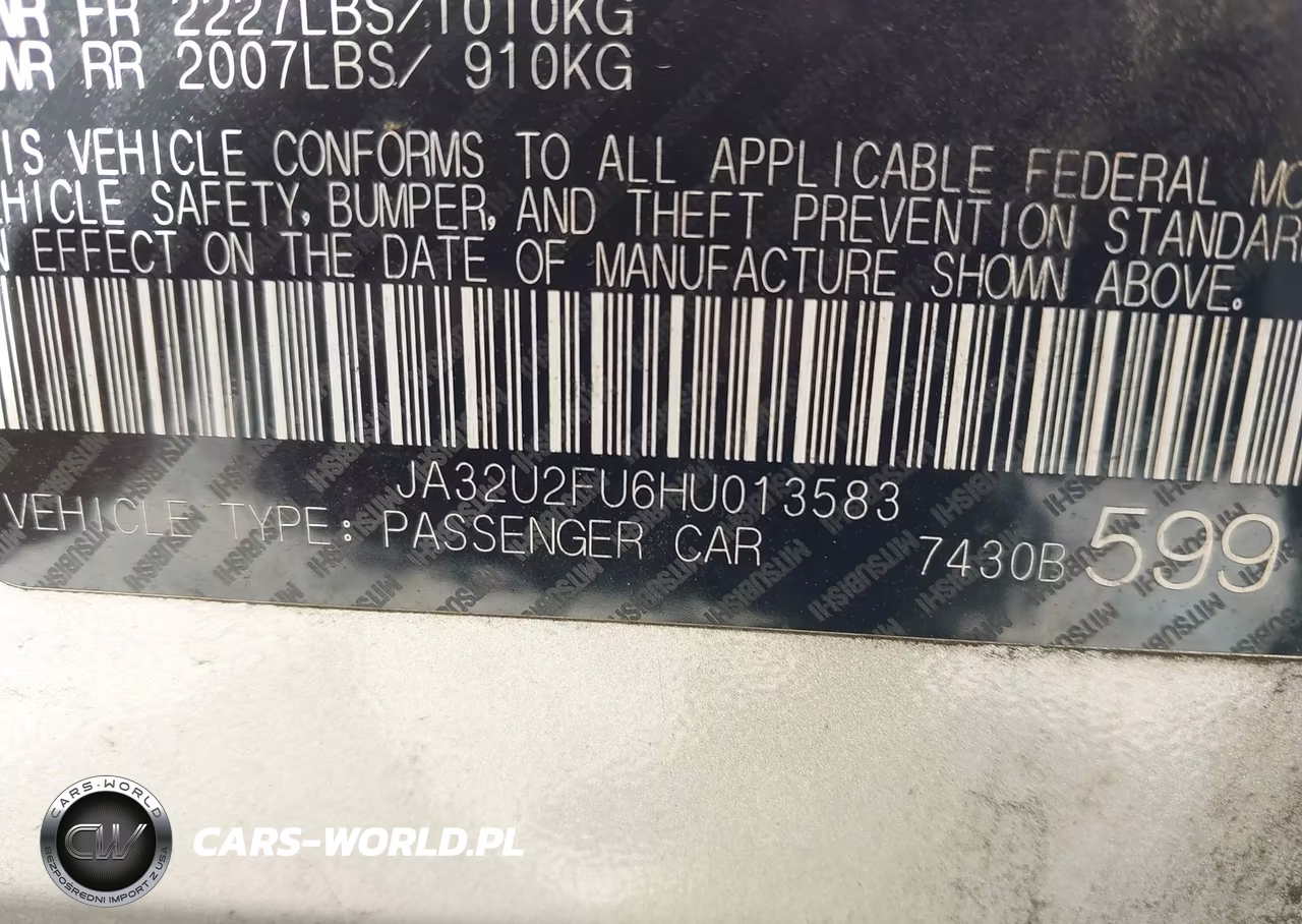 2017 Mitsubishi Lancer Es VIN:JA32U2FU6HU013583 - 9