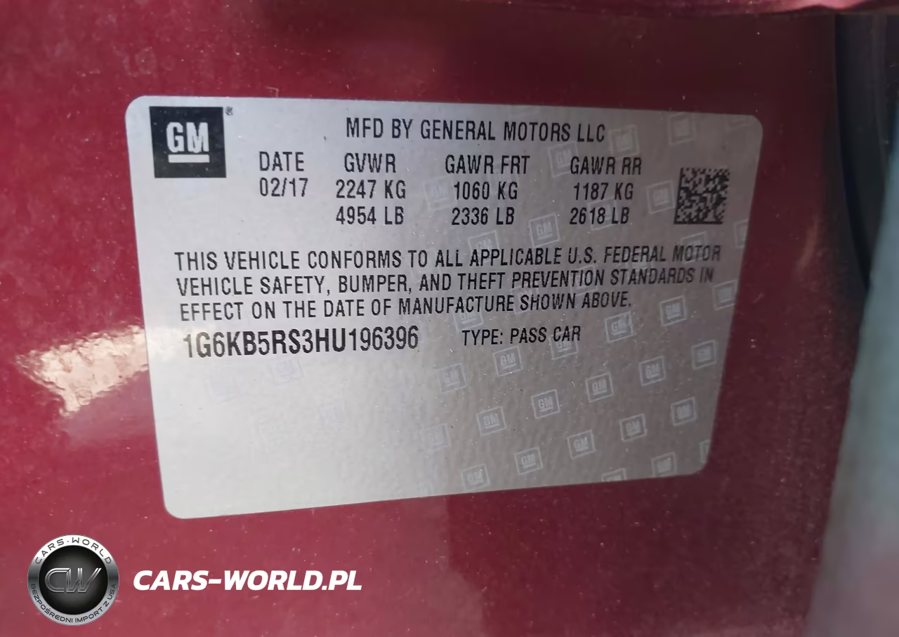2017 Cadillac Ct6 Standard VIN:1G6KB5RS3HU196396 - 9