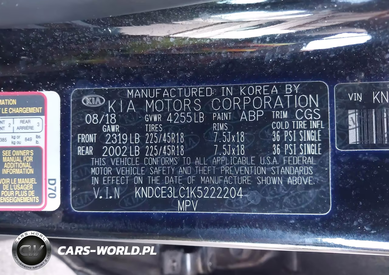 2019 Kia Niro Touring VIN:KNDCE3LC1K5222204 - 9