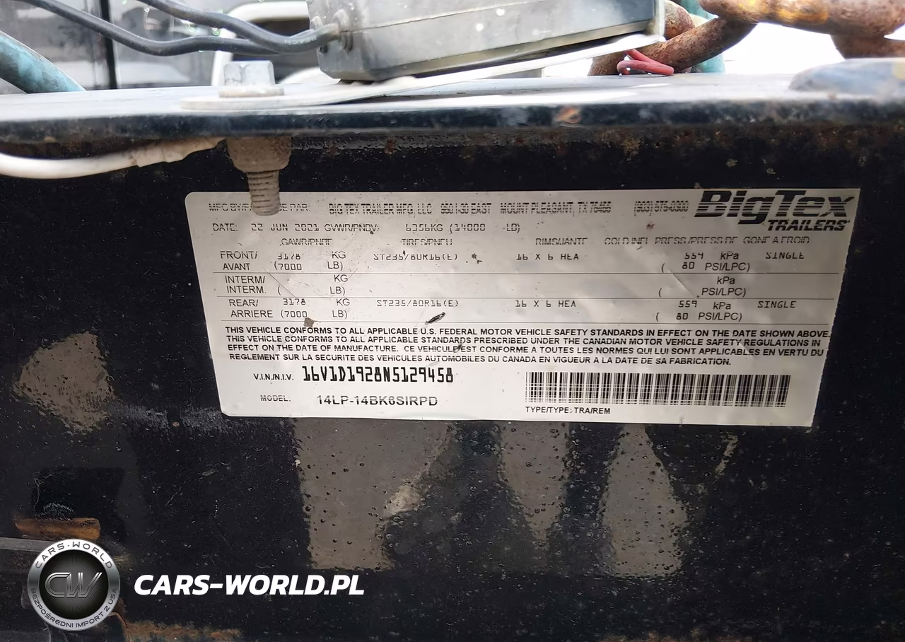 2022 Big Tex Trailer Co Inc Unknown VIN:16V1D1928N5129458 - 8