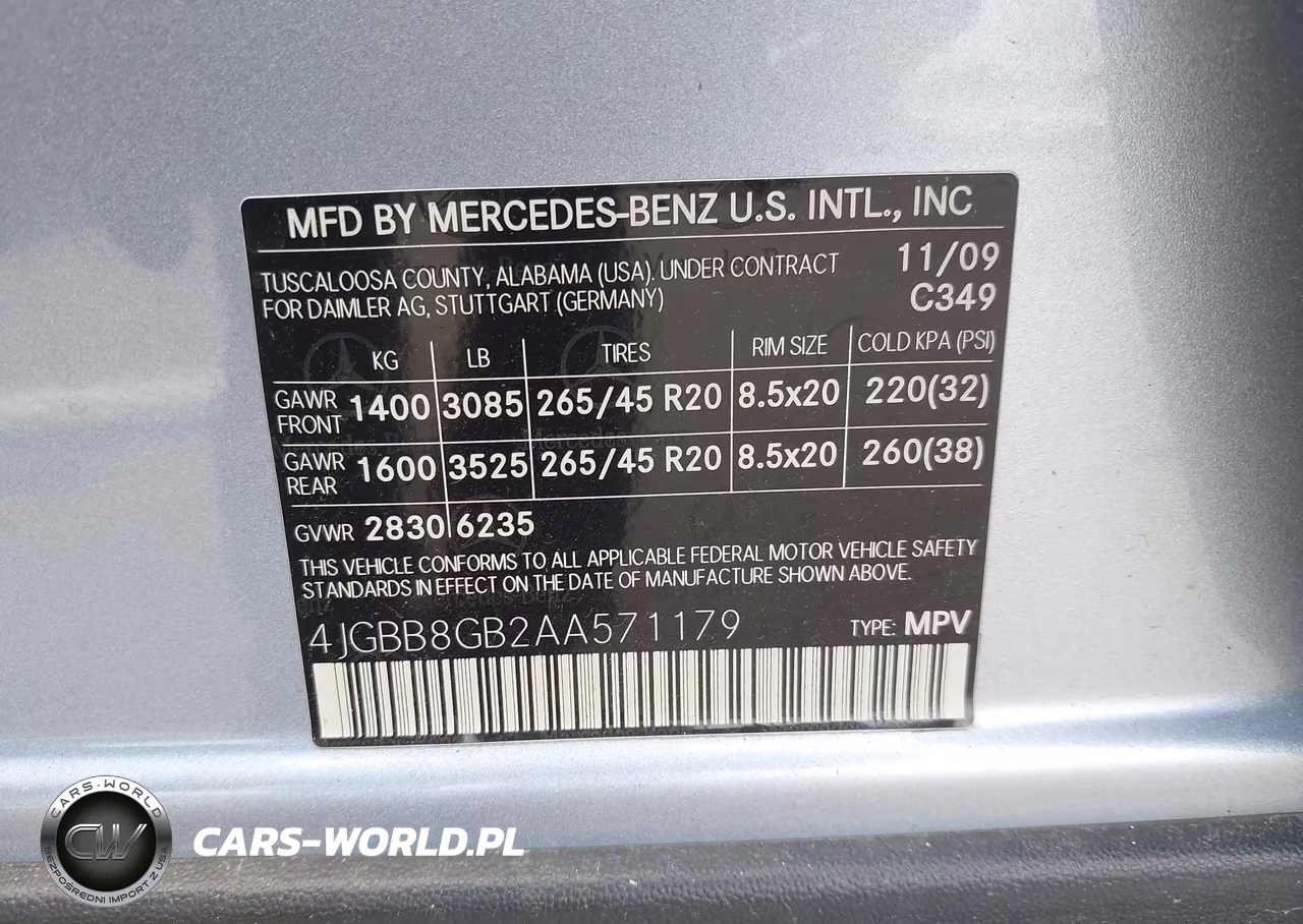 2010 Mercedes-Benz Ml 350 4Matic VIN:4JGBB8GB2AA571179 - 9