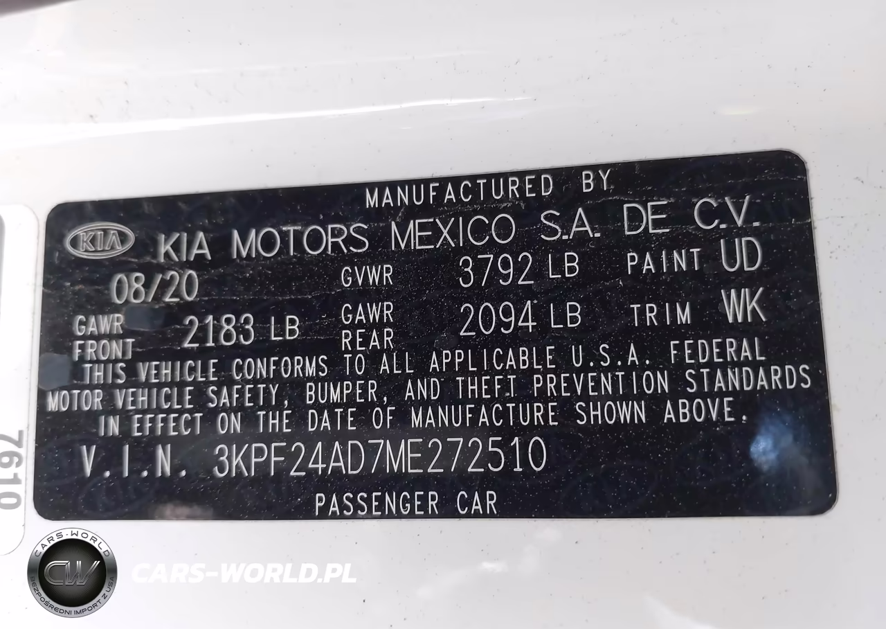 2021 Kia Forte Lxs VIN:3KPF24AD7ME272510 - 9
