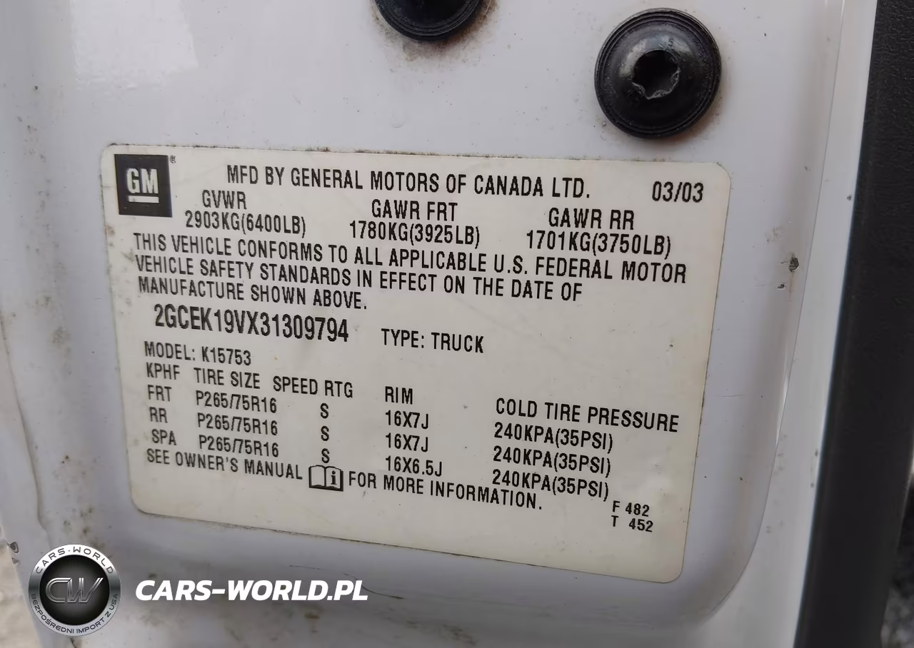 2003 Chevrolet Silverado 1500 Ls VIN:2GCEK19VX31309794 - 9