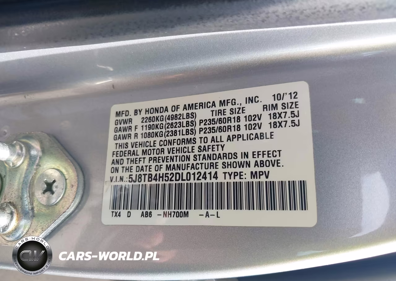 2013 Acura Rdx VIN:5J8TB4H52DL012414 - 9