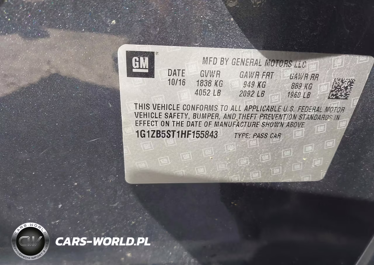 2017 Chevrolet Malibu Ls VIN:1G1ZB5ST1HF155843 - 9