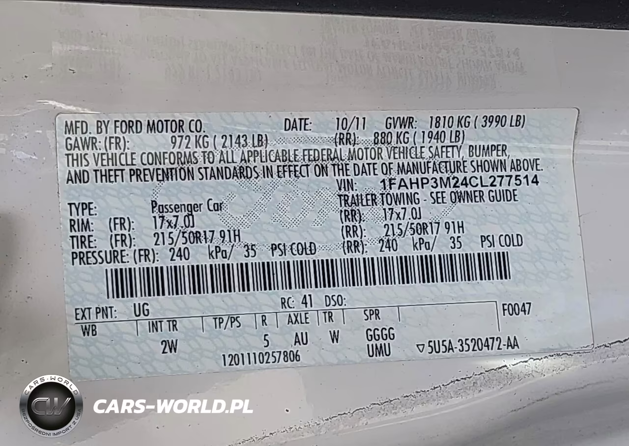 2012 Ford Focus Sel VIN:1FAHP3M24CL277514 - 9
