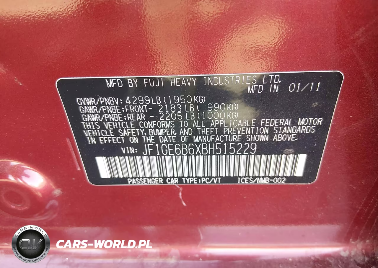 2011 Subaru Impreza 2.5I Premium VIN:JF1GE6B6XBH515229 - 9
