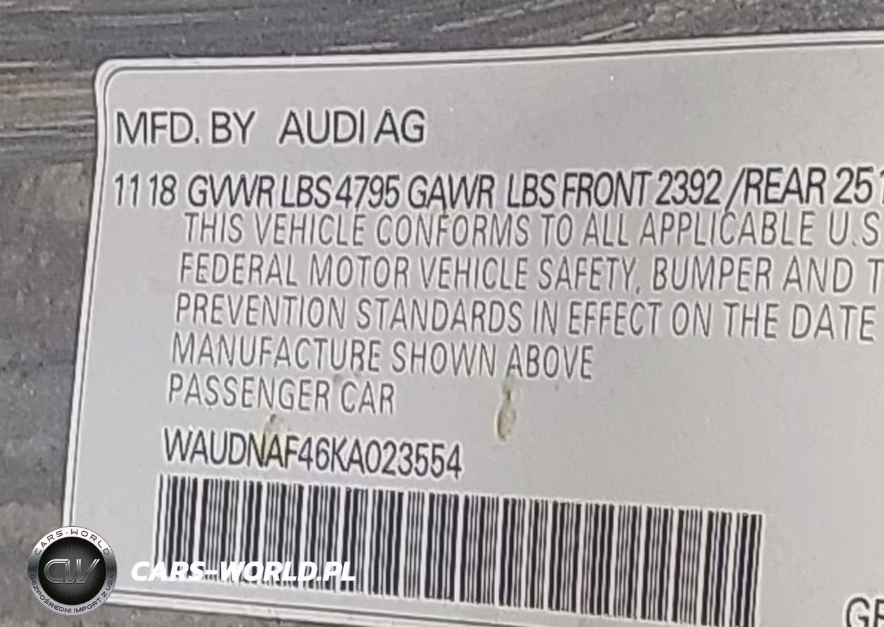 2019 Audi A4 45 Premium VIN:WAUDNAF46KA023554 - 9