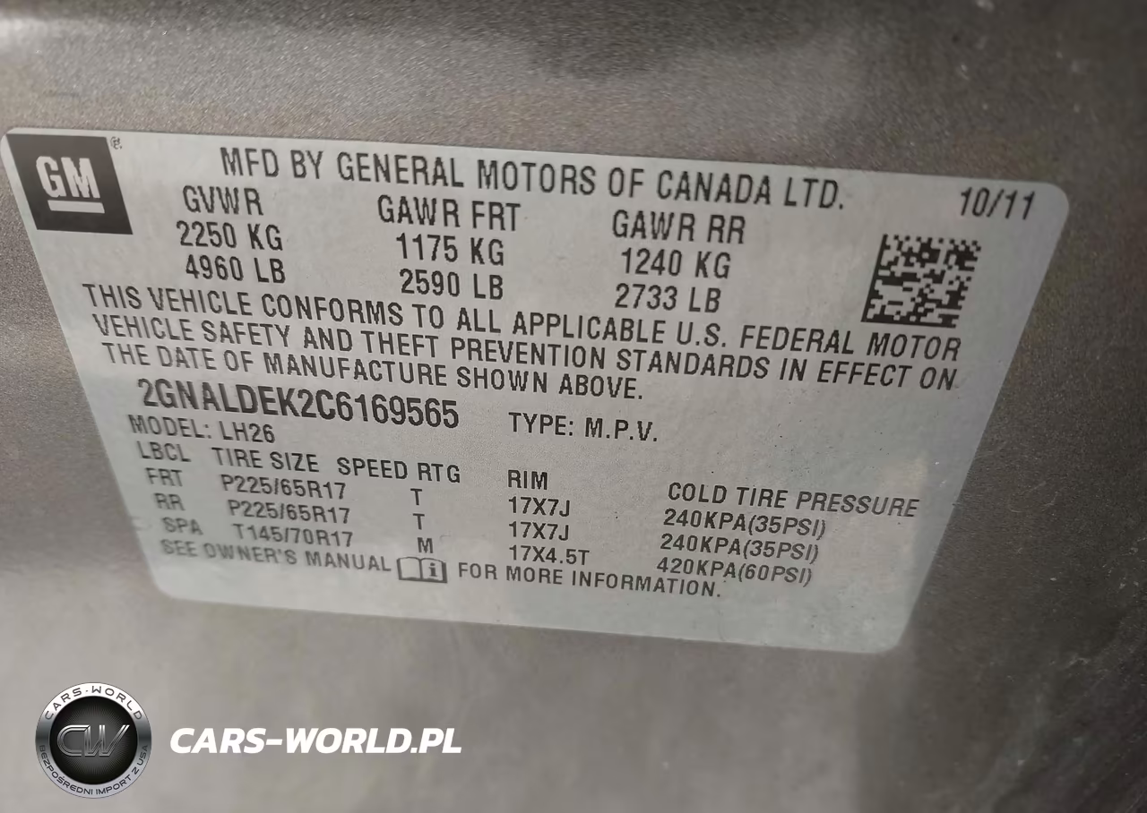 2012 Chevrolet Equinox 1Lt VIN:2GNALDEK2C6169565 - 9