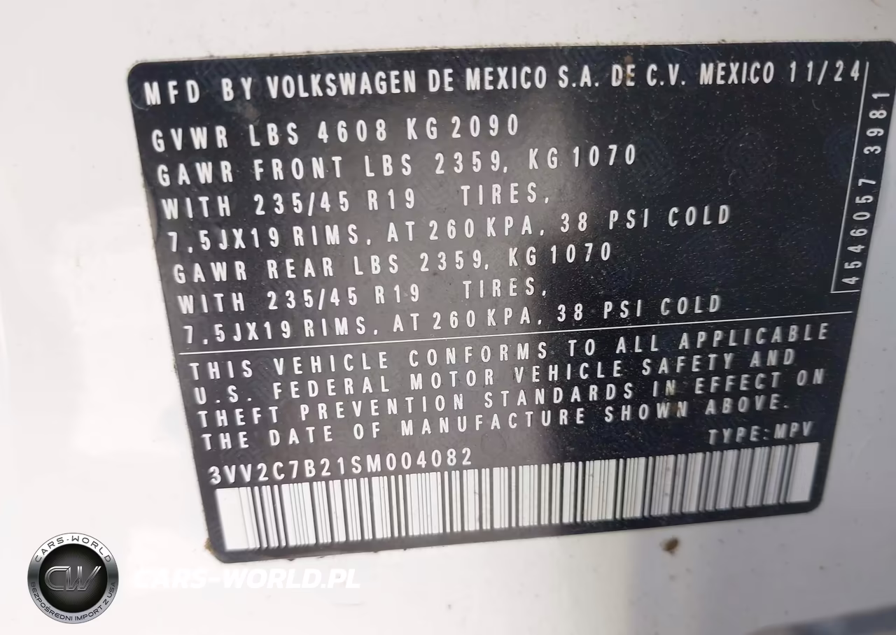 2025 Volkswagen Taos 1.5T Se Black VIN:3VV2C7B21SM004082 - 9