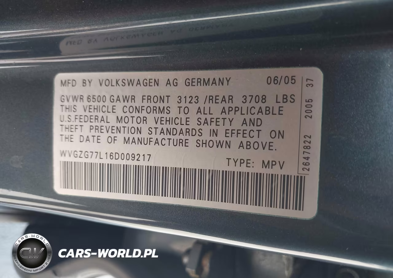 2006 Volkswagen Touareg V6 VIN:WVGZG77L16D009217 - 9
