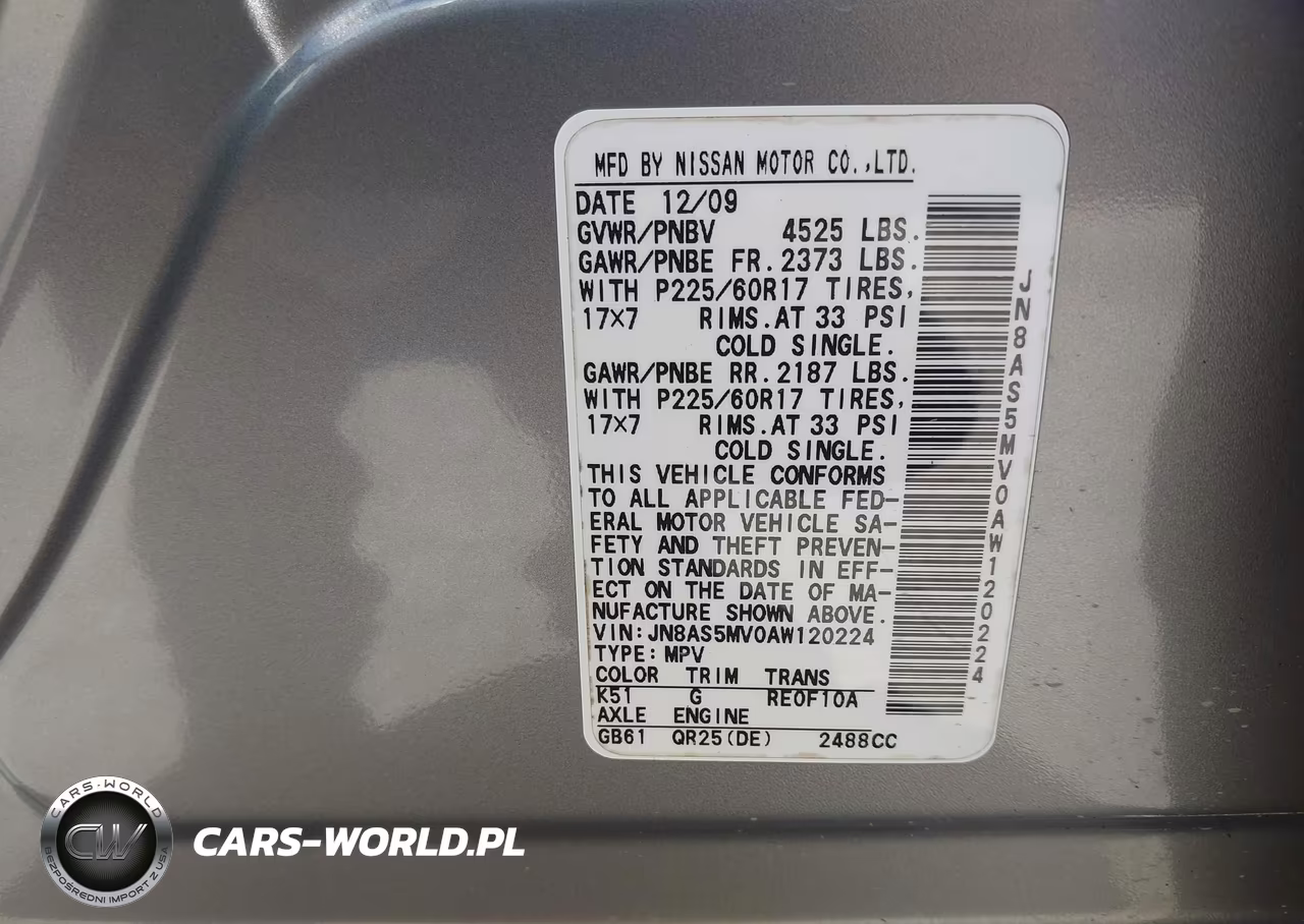 2010 Nissan Rogue Sl VIN:JN8AS5MV0AW120224 - 9