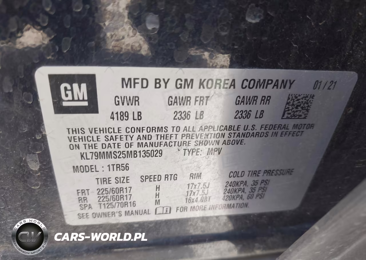 2021 Chevrolet Trailblazer Fwd Ls VIN:KL79MMS25MB135029 - 9
