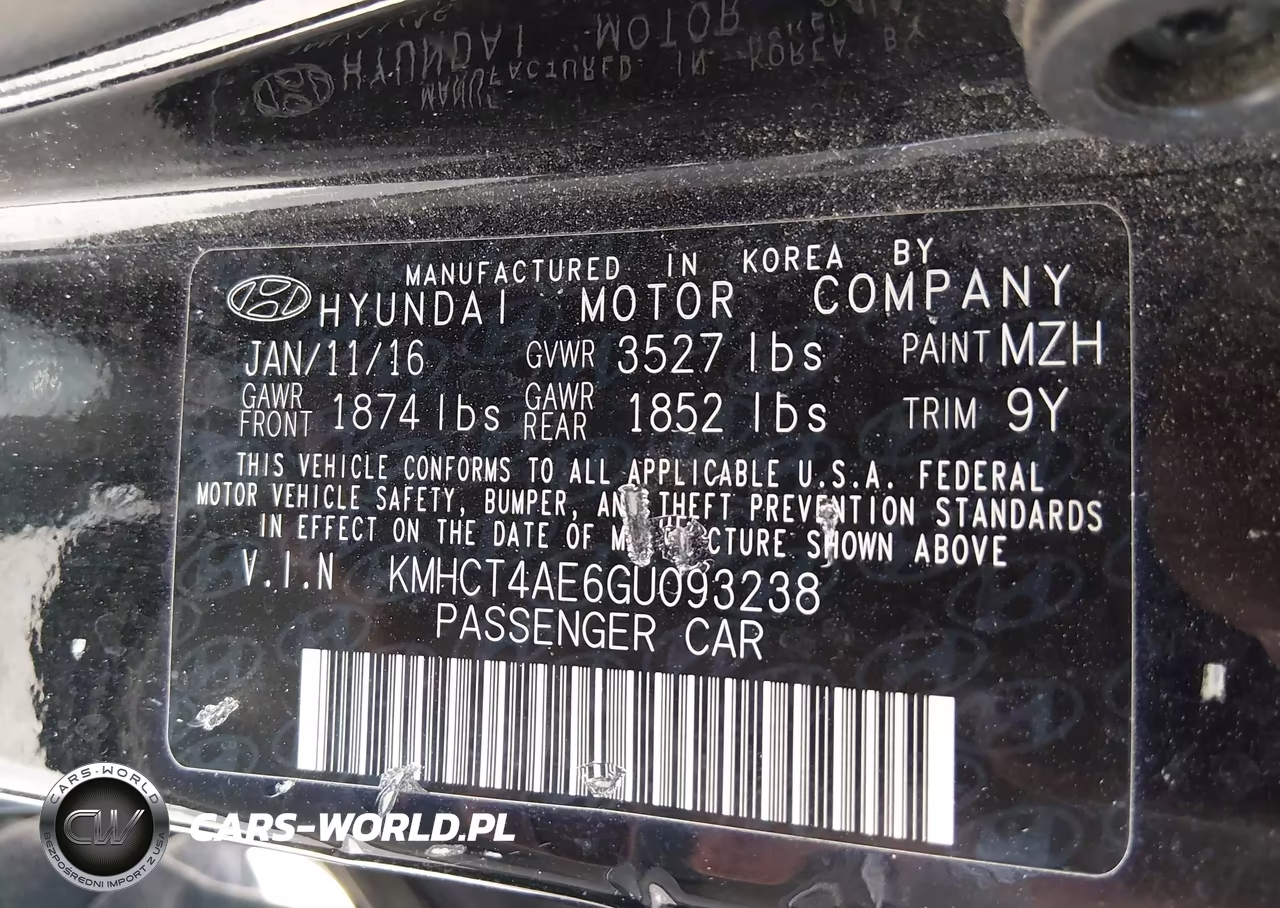 2016 Hyundai Accent Se VIN:KMHCT4AE6GU093238 - 9
