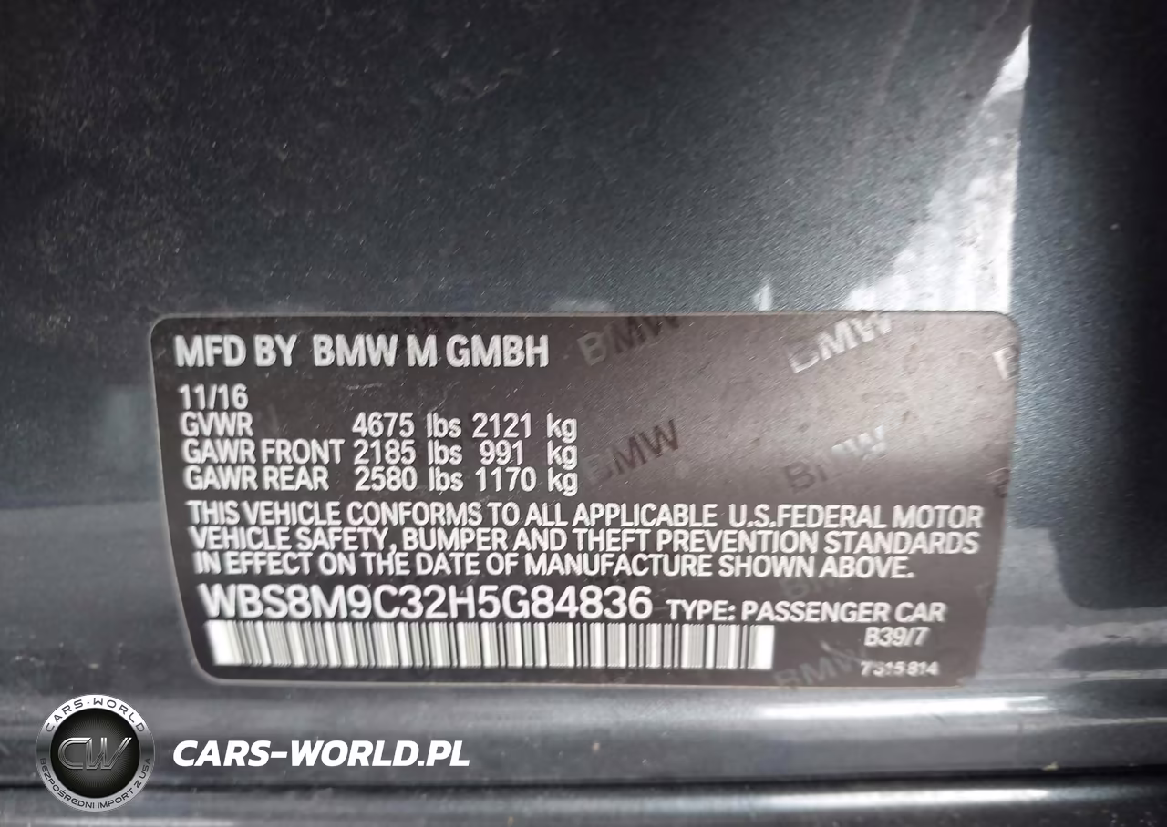 2017 BMW M3 VIN:WBS8M9C32H5G84836 - 9