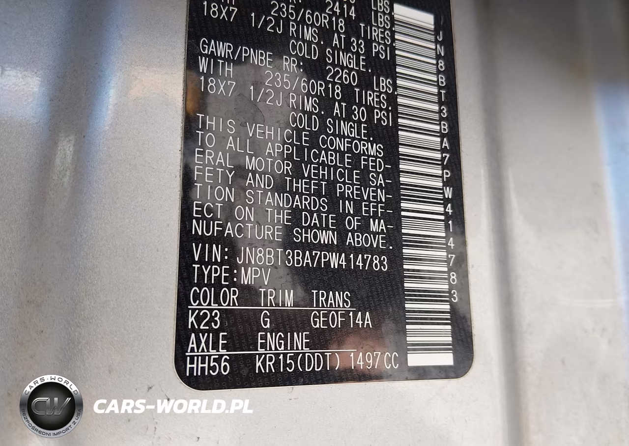 2023 Nissan Rogue Sv Fwd VIN:JN8BT3BA7PW414783 - 9