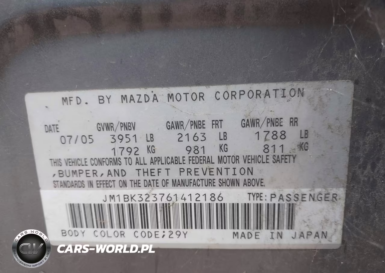 2006 Mazda Mazda3 S Grand Touring VIN:JM1BK323761412186 - 9