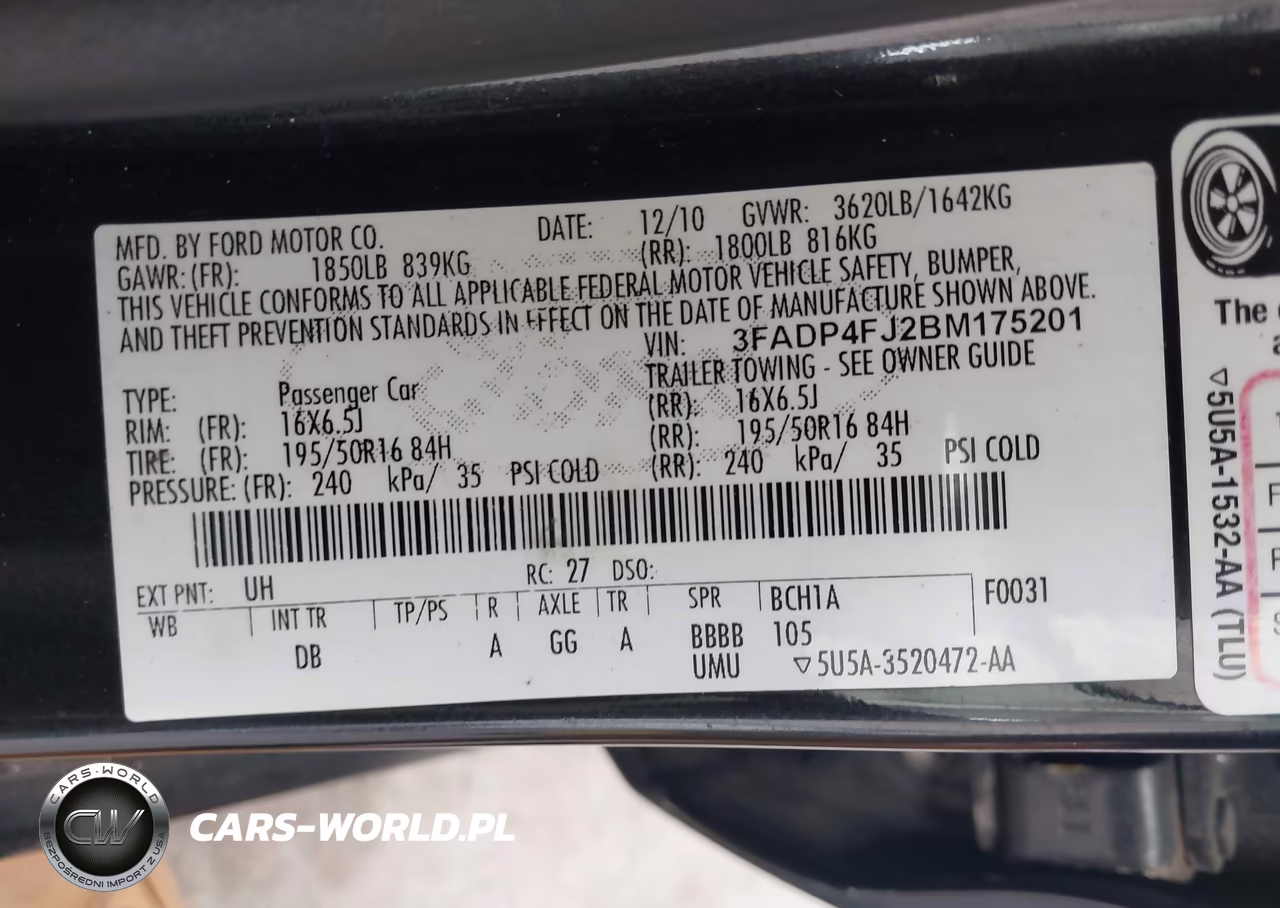 2011 Ford Fiesta Ses VIN:3FADP4FJ2BM175201 - 9