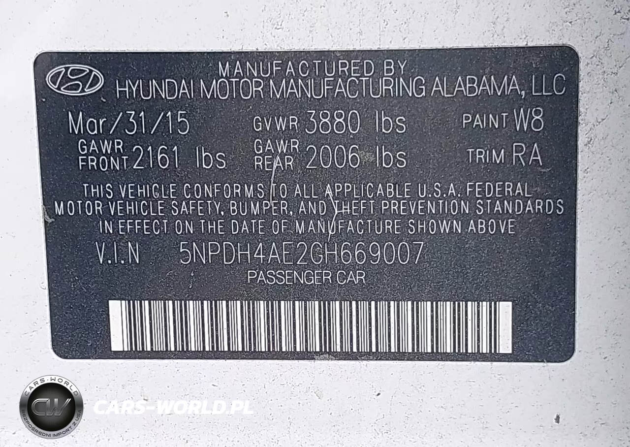 2016 Hyundai Elantra Limited VIN:5NPDH4AE2GH669007 - 9