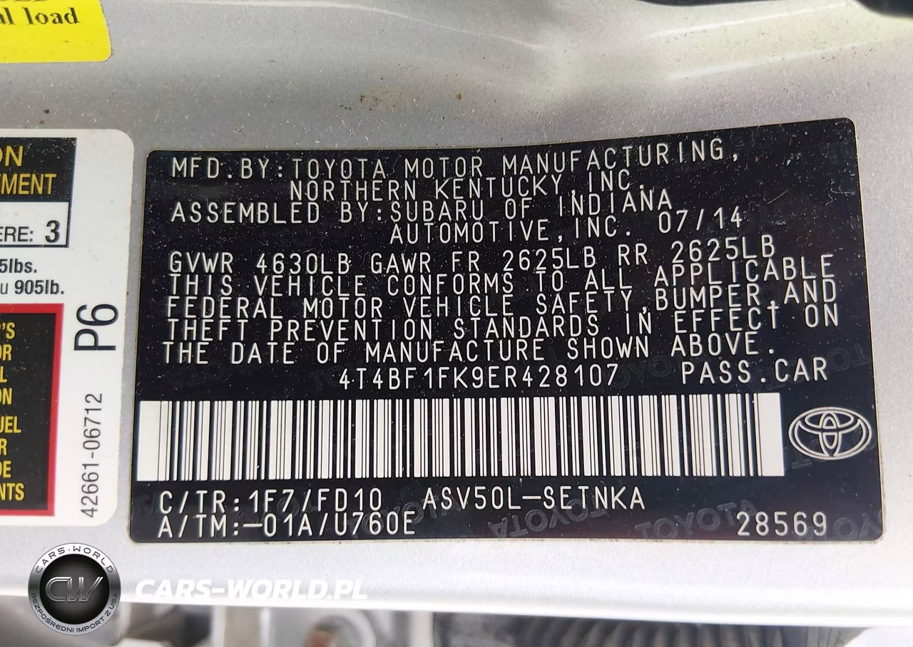 2014 Toyota Camry Le VIN:4T4BF1FK9ER428107 - 9