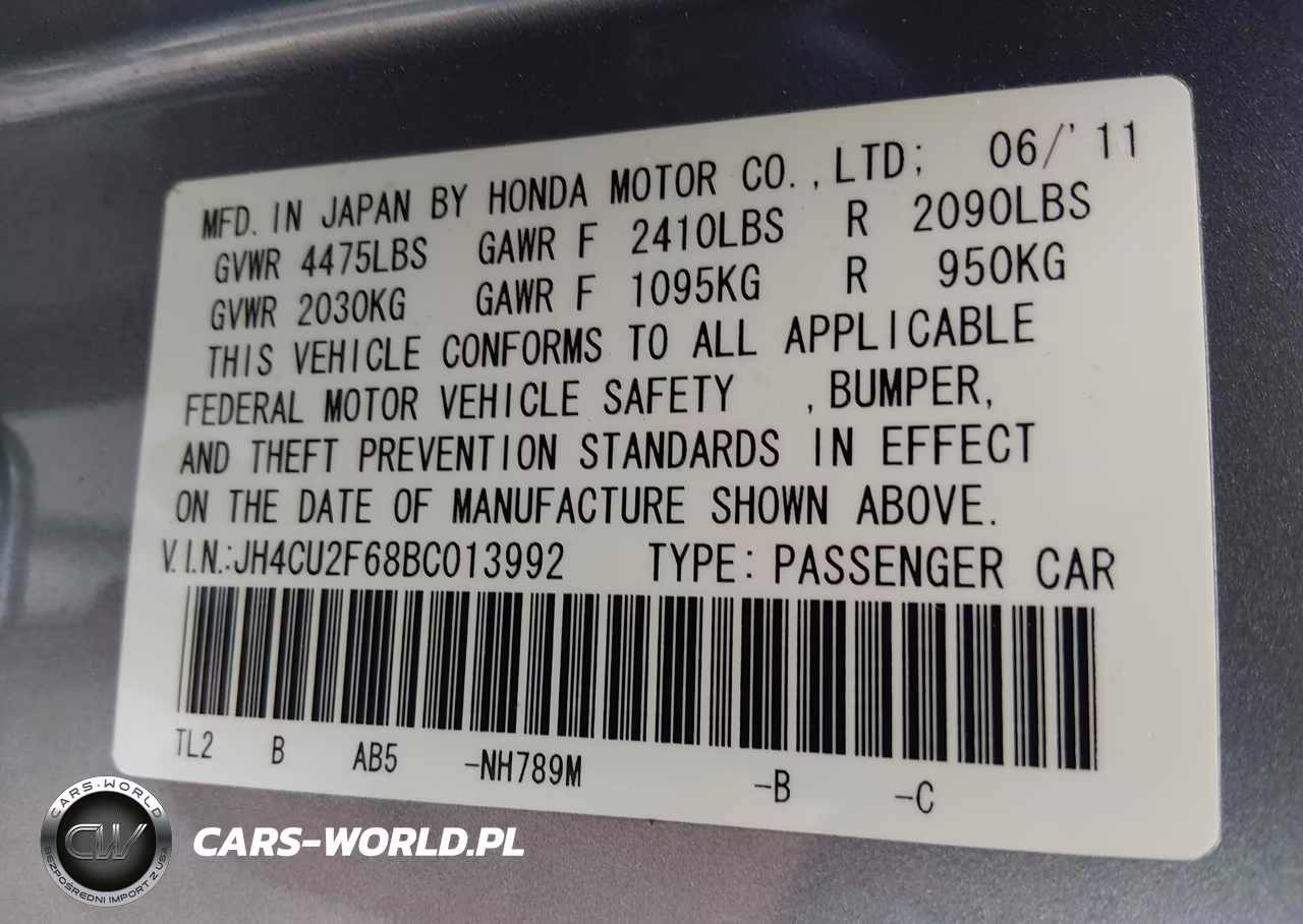 2011 Acura Tsx 2.4 VIN:JH4CU2F68BC013992 - 9